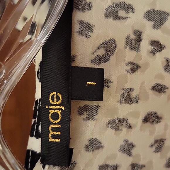 MAJE | Rosana Ruffled Animal Print Mini Wrap Dress in size 1 or Small - Picture 12 of 15